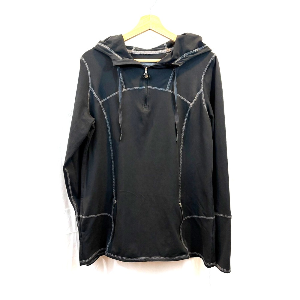 Kirkland Signature Women's‎ Black Hoodie, Pockets, Stretch, Size L